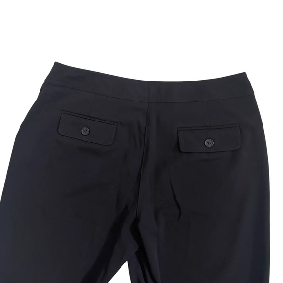 Larry Levine Stretch Wide Leg Black Button-Pocket Dress pants - Picture 7 of 11